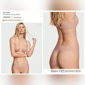 Victoria's secret very sexy No Show Thong panty MACARON TAN XXL